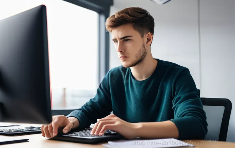 발산동 Press Ctrl Alt Del to restart - A professional computer technician, either male or female, wearing a neat work polo shirt, is kneeli...