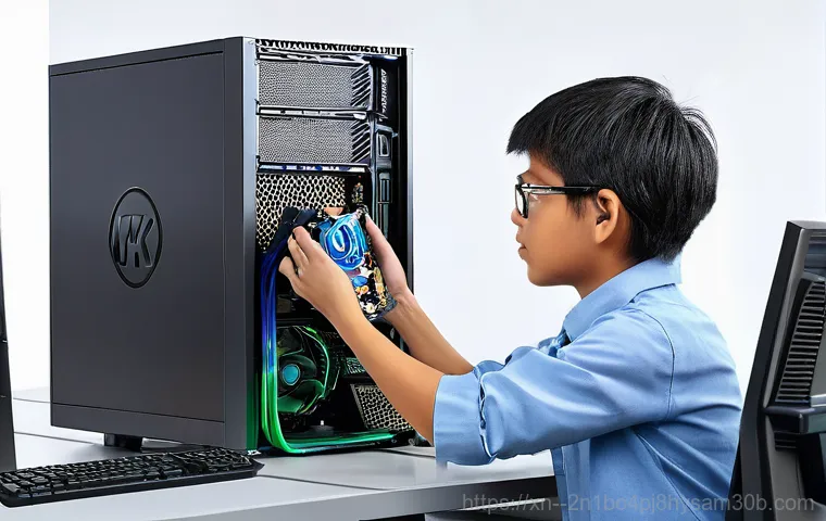 철산동 STATUS_KERNEL_APC_PENDING - **Image Prompt 2: Hardware Inspection for Stability**
    A close-up shot of an open desktop compute...