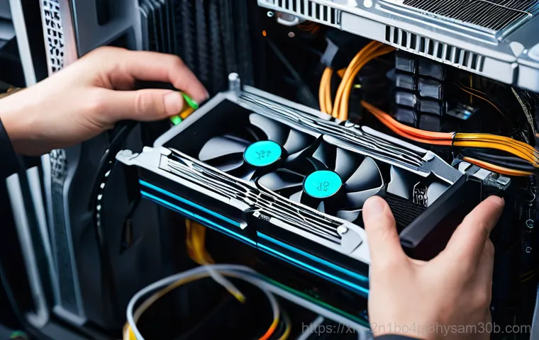 사간동 NMI_HARDWARE_FAILURE - **Prompt:** An intricately detailed, open computer case revealing the motherboard and its components...