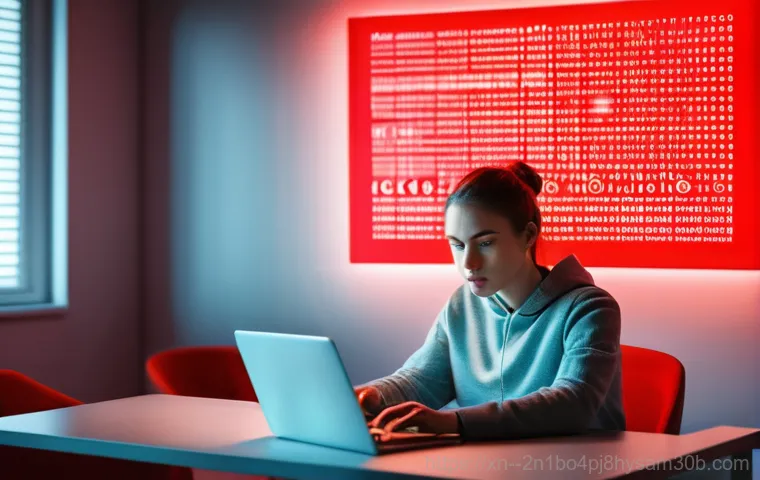 청평면 STATUS_SECURITY_POLICY_VIOLATION - Image Prompt 1: The Alarmed User and the Digital Warning**