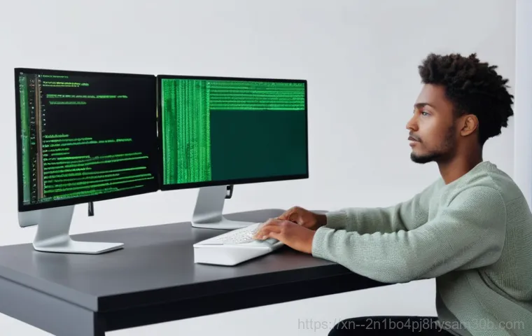 홍파동 DPC_WATCHDOG_VIOLATION - A focused individual, appearing to be in their early thirties, gender-neutral, is working on a deskt...
