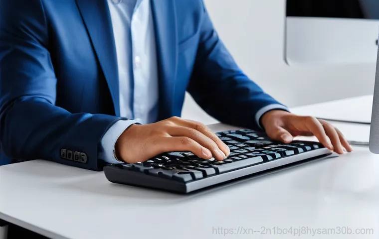 이촌동 프로그램응답없음 - **Prompt 1: Frustrated User with Frozen Computer**
    A young adult, either male or female, sitting...