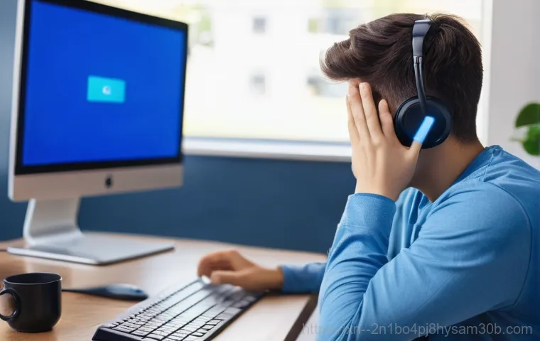 하계동 VIDEO_DRIVER_INIT_FAILURE - Image Prompt 1: The Frustration of a Blue Screen**