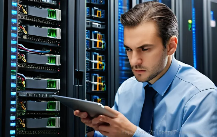 만리동 ftp서버출장방문수리점 - A professional male computer technician in his 30s, wearing a clean, branded polo shirt, is attentiv...