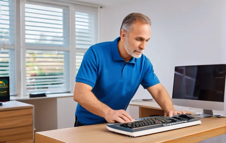 창신동 조립컴퓨터 pc 출장판매설치 - A vibrant, dynamic image of a person happily using a custom-built gaming PC setup. The PC case has s...