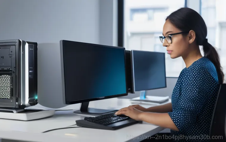 율현동 STATUS_KERNEL_EXECUTION_ERROR - A focused individual, possibly a programmer or a student, is seated at a modern desk with a laptop. ...