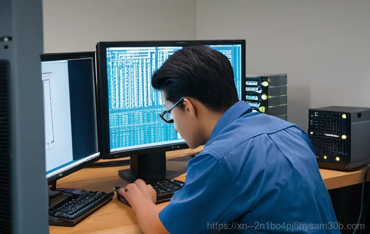 서린동 STATUS_FILE_WRITE_FAILURE - **Prompt 1: The Frustration of Digital Failure**
    A young professional, casually dressed in a t-s...