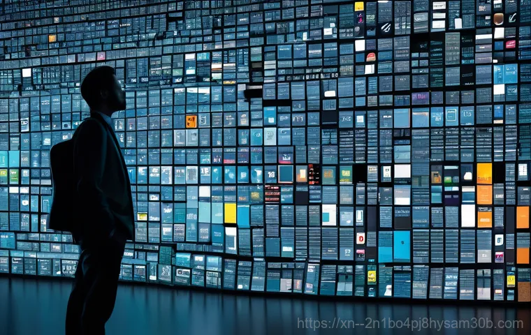 옥수동 CDFS_FILE_SYSTEM - A pristine, luminous, and futuristic digital library or data archive. Rows of glowing, transparent d...