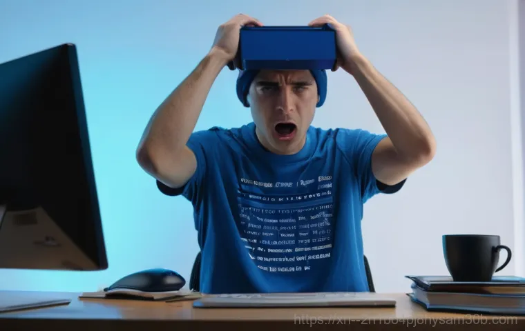 목현동 WHEA_UNCORRECTABLE_ERROR - Image Prompt 1: The Frustration of a Blue Screen Error**