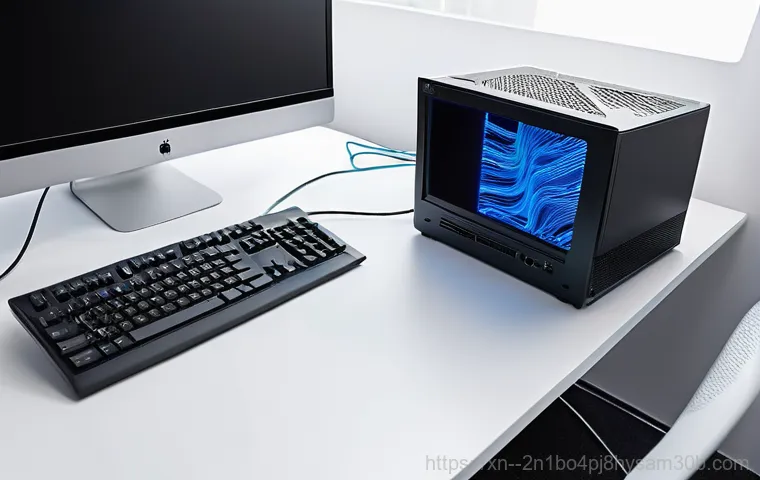 신설동 ATTEMPTED_EXECUTE_OF_NOEXECUTE_MEMORY - A detailed, brightly lit scene inside an open desktop computer case. A person's hands, wearing anti-...