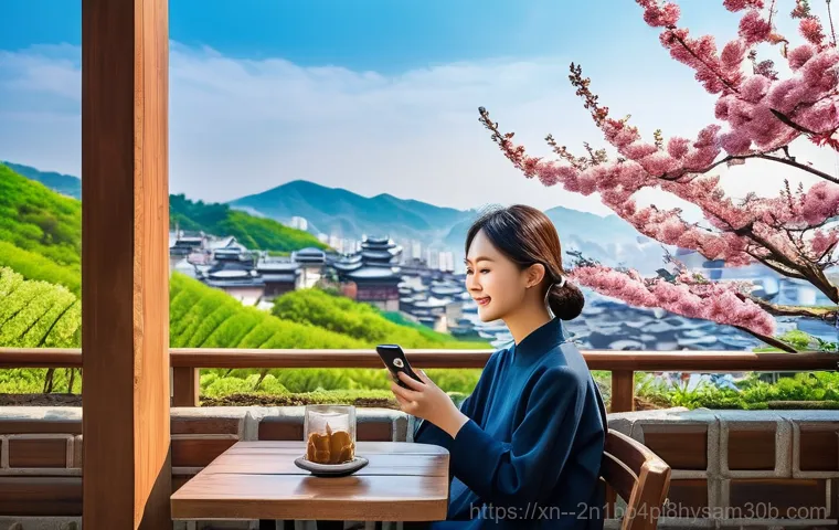 성북동 STATUS_INVALID_PAGE - **Prompt 2:** Inside a warm and inviting Hanok-style cafe in Seongbuk-dong, a young adult sits at a ...