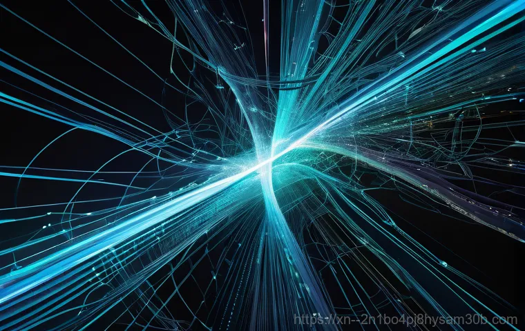 능곡동 THREAD_TERMINATION_PORT - Image Prompt 1: The Digital Tangle Resolution**