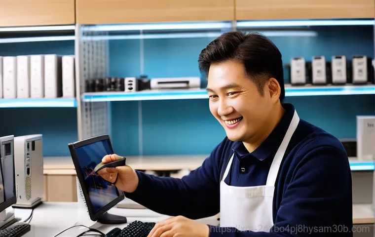 창신동 컴퓨터업그레이드 - A split image illustrating the stark contrast between HDD and SSD performance. On the left, represen...