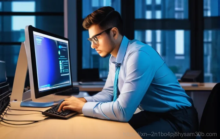 서강동 VENDOR_DEFINED_ERROR - **Prompt: Initial Frustration with a Mysterious Computer Error**
    "A young adult, casually dresse...