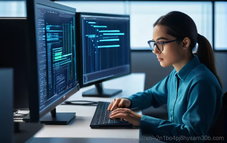 도척면 STATUS_SYSTEM_LICENSE_INVALID - A person in their late 20s to early 40s sits at a desk in a modern home office, looking utterly bewi...