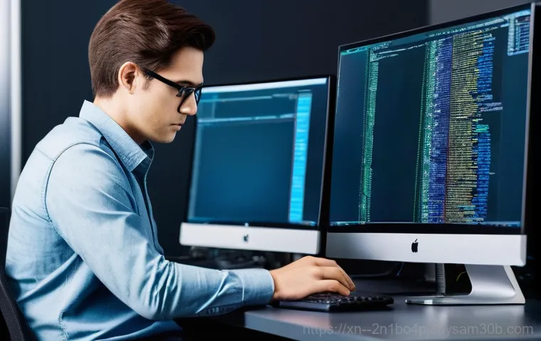 신원동 STATUS_INVALID_CALLER - **Prompt:** A young adult, appearing frustrated, sits at a clean, modern home office desk, illuminat...