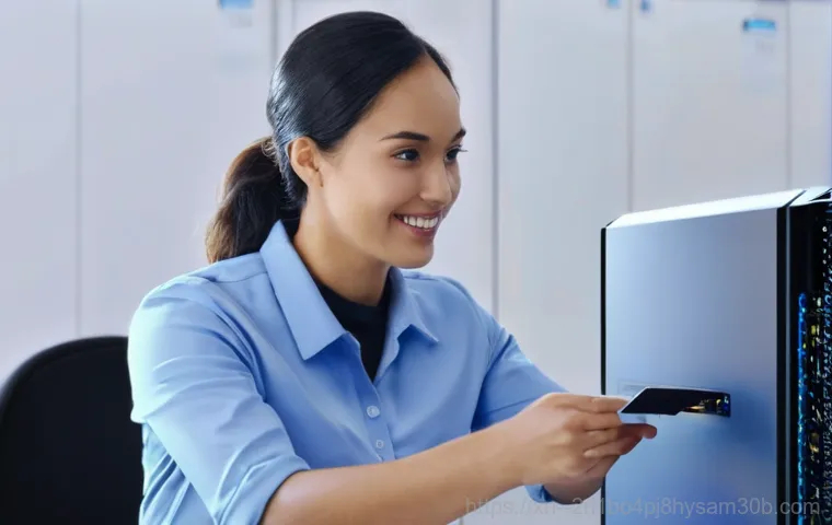 문봉동 컴퓨터 desktop 출장방문수리점 - A male computer repair technician, with a calm and reassuring expression, is pointing to a specific ...