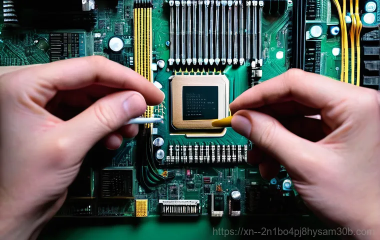 예관동 메인보드조립 및 교체수리 - **Prompt 2:** A highly focused and competent computer technician, wearing a clean technician's coat,...