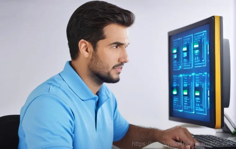 봉천동 악성코드 바이러스 - **Prompt 2: Confident Digital Security with Antivirus Software**
    A person (30s-40s, dressed in s...