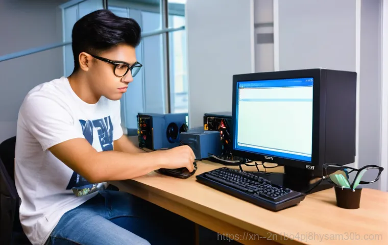 수유동 DPC_WATCHDOG_VIOLATION - A young adult, wearing comfortable loungewear, sits at a desk in a dimly lit room, illuminated by th...