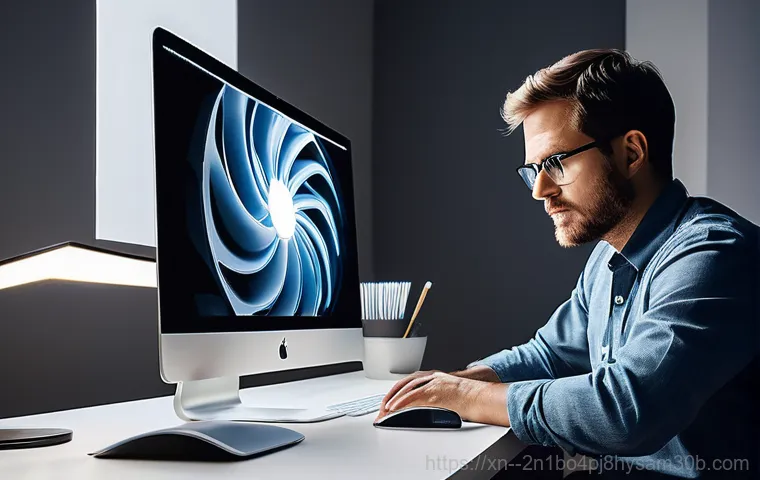 평동 아이맥 판매 및 수리 - **Prompt 1: Slow iMac to SSD Upgrade Transformation**
    A split image or diptych showing the stark...