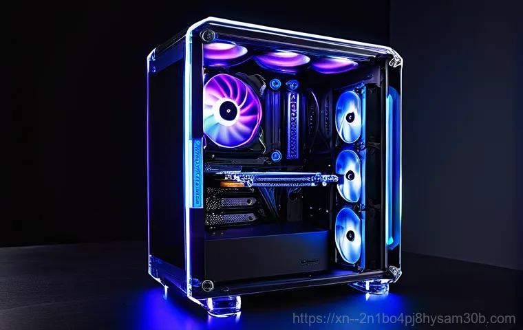 도봉구 쿨러조립 및 교체수리 - **Prompt 2: Professional Cooler Replacement in Progress**
    A close-up shot inside a modern deskto...