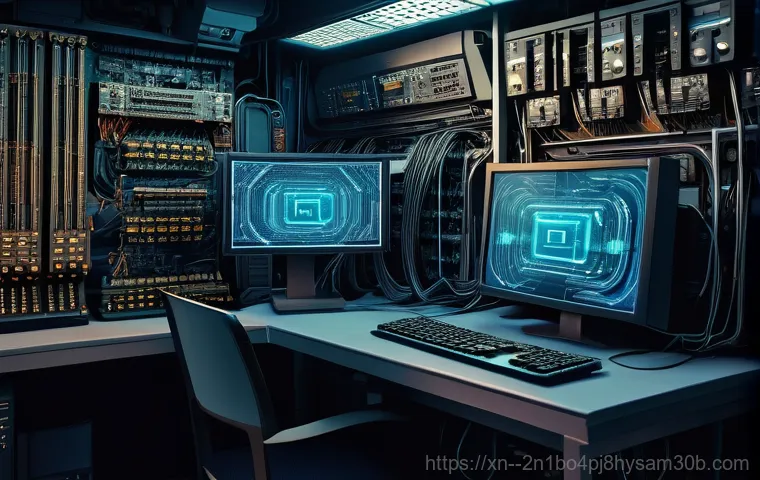 대치동 STATUS_KERNEL_RESOURCE_ERROR - A highly detailed, intricate illustration depicting a computer's 'kernel' as a glowing, complex, and...