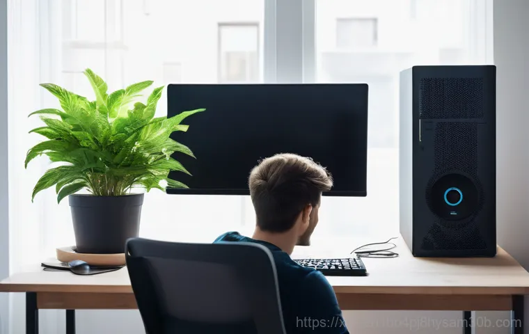 초동 중고컴퓨터 pc 출장판매설치 - In a clean and brightly lit computer store or consultation area, a knowledgeable female computer sal...