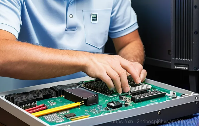 행신동 부팅불가 - **Image Prompt: Computer Boot Failure Frustration**
    *   **Description:** A close-up shot of a de...