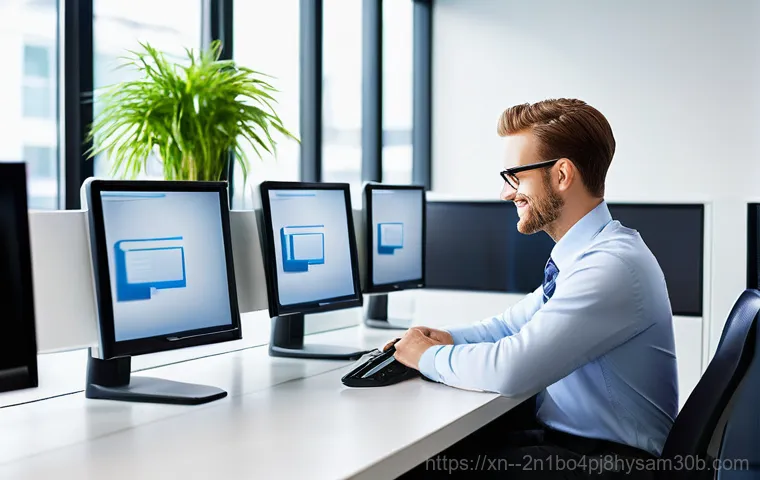 문배동 DEVICE_DRIVER_MISMATCH - **Prompt 2: Focused Troubleshooting in Safe Mode**
    "A calm and focused individual, wearing neat ...