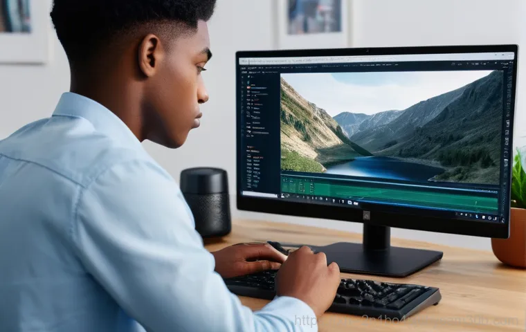 태전동 STATUS_KERNEL_POWER_FAILURE - **A young person (16-18 years old) sitting at a computer desk, looking at a monitor displaying a blu...