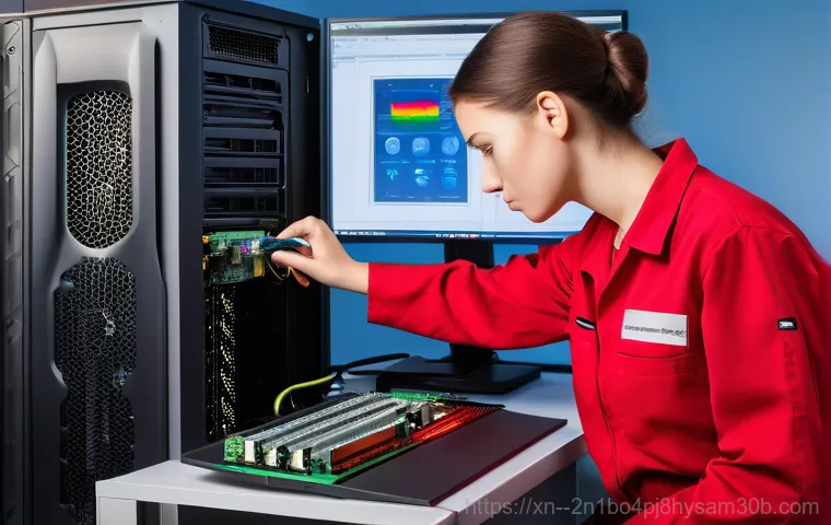 법곳동 본체 꺼졌다 켜졌다 할때 - **Image Prompt 2: Power Supply Diagnosis & Dust Cleaning**
    A close-up, highly detailed shot insi...