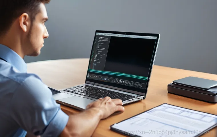 인현동 STATUS_KERNEL_STACK_CORRUPTION - **Prompt:** A person with focused concentration carefully inspecting a desktop computer's internal c...
