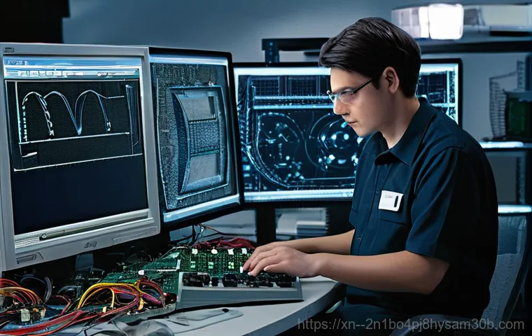 덕은동 STATUS_KERNEL_THREAD_TIMEOUT - **Prompt 1: The System's Frozen Heartbeat**
    "A distressed software developer, late at night, sta...