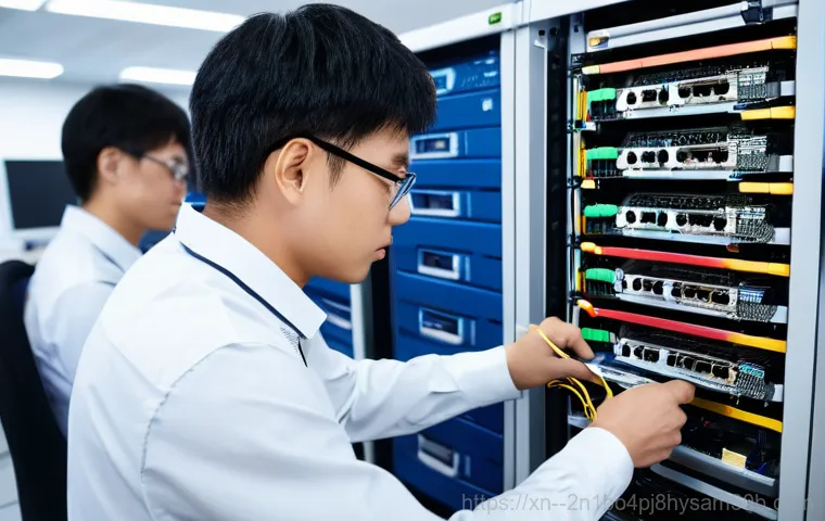 마곡동 서버출장방문수리점 - **Prompt 1: Server Downtime Chaos in a Modern Magok-dong Office**
    A tense scene inside a sleek, ...
