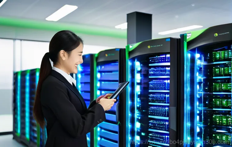 마곡동 서버출장방문수리점 - **Prompt 2: Expert On-Site Server Repair in Action**
    A professional IT technician, wearing a nea...