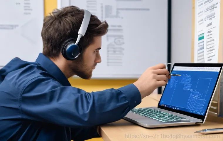 은평구 SYSTEM_SERVICE_EXCEPTION - **Prompt:** A young adult, looking thoroughly exasperated and frustrated, is sitting at a desk and s...