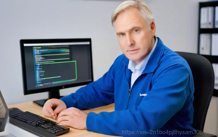 한강로 중고컴퓨터 pc 출장판매설치 - **Image Prompt:** A dynamic and brightly lit scene showcasing a professional technician, wearing a n...