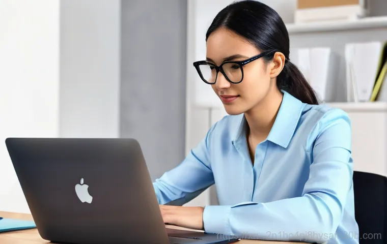 삼청동 맥북에어 판매 및 수리 - **Image Prompt 1: MacBook Air Repair Dilemma**
    A young adult, looking slightly stressed, sits at...