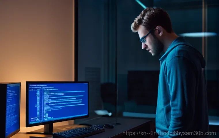 신설동 WHEA_UNCORRECTABLE_ERROR - Image Prompt 1: The Blue Screen of Frustration**