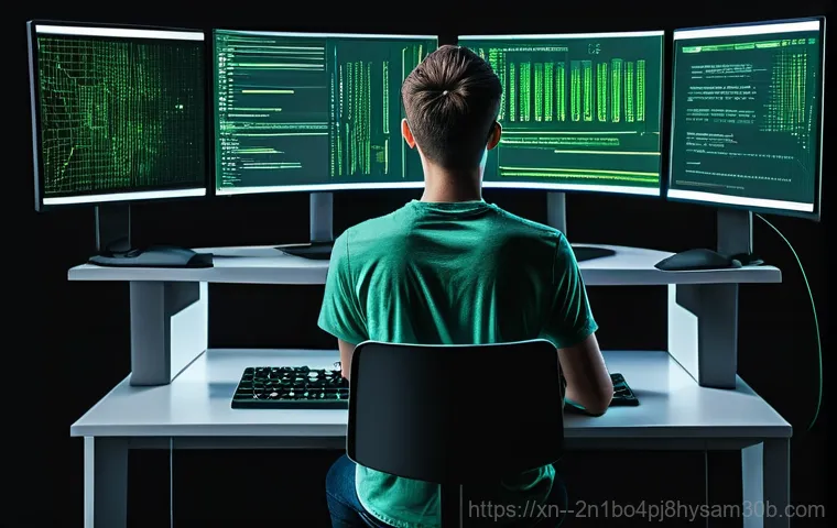 행신동 STATUS_KERNEL_STACK_CORRUPTION - **Prompt:** A close-up of a computer monitor displaying a prominent blue screen of death (BSOD). The...