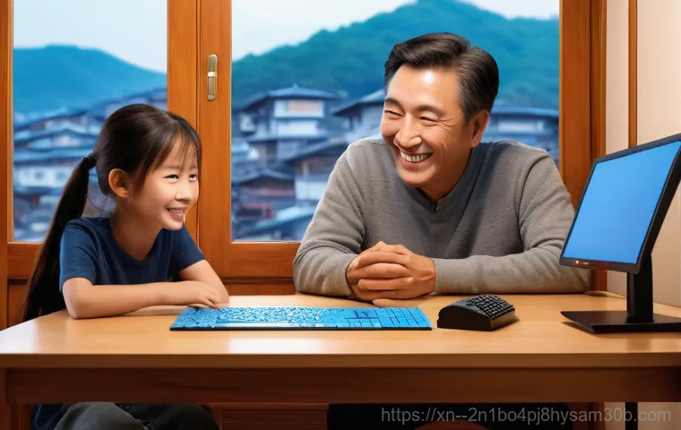 화전동 중고컴퓨터 pc 출장판매설치 - A young man in his late 20s, wearing smart casual attire, is carefully inspecting a used computer to...