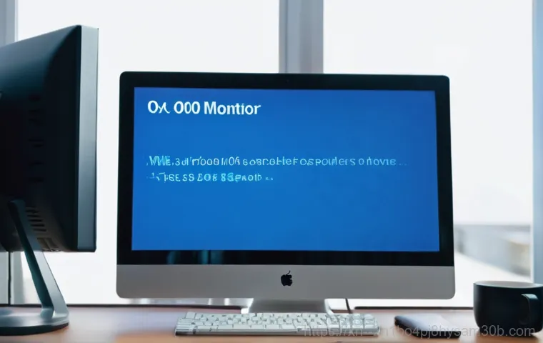 가학동 USER_MODE_HEALTH_MONITOR - Image Prompt 1: The Frustration of the Blue Screen**