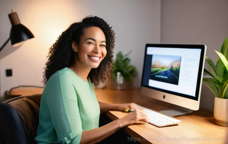 가회동 NAS출장방문수리점 - **Prompt:** Inside a tidy home office, a professional IT technician, wearing a clean, branded work u...