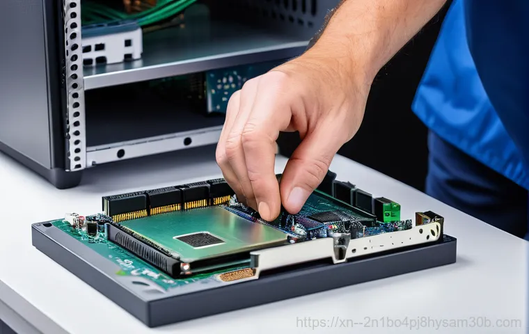 방배동 SSD조립 및 교체수리 - A side-by-side comparison of old versus new storage technology. On the left, a visibly spinning, bul...