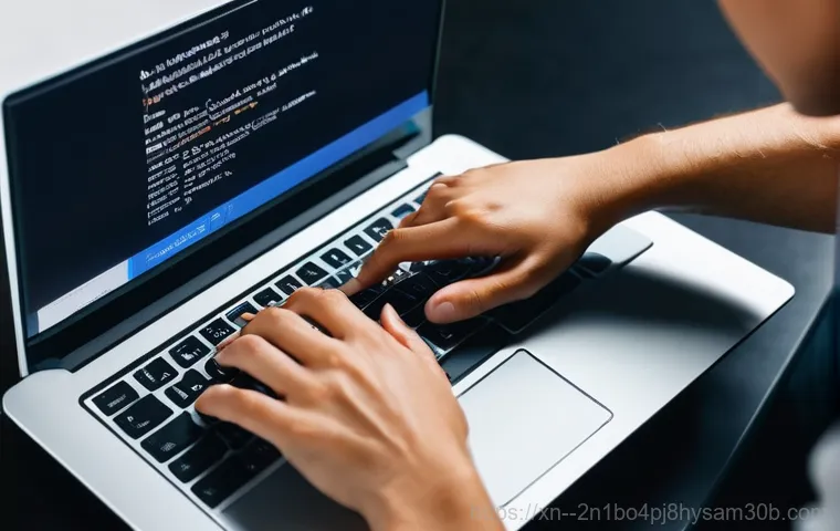 난향동 STATUS_INVALID_PARAMETER - **Prompt:** A young adult, male or female, sits in front of a computer screen displaying a clear "ST...