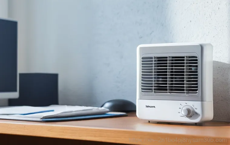 관문동 팬돌다 멈춤 - **Prompt 1: The Subtle Ripple of a Stalled Fan**
    An indoor shot depicting a modern, comfortably ...