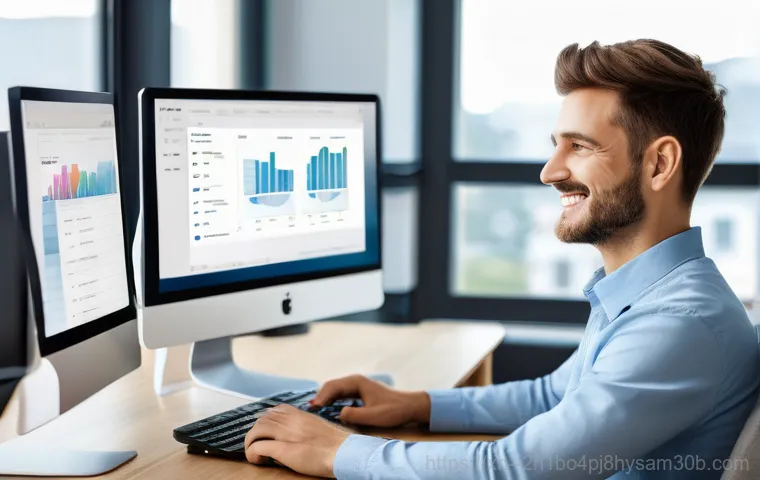 구로동 MULTIPLE_IRP_COMPLETE_REQUESTS - A person in their 30s, wearing a practical t-shirt and jeans, is intently focused on an open desktop...