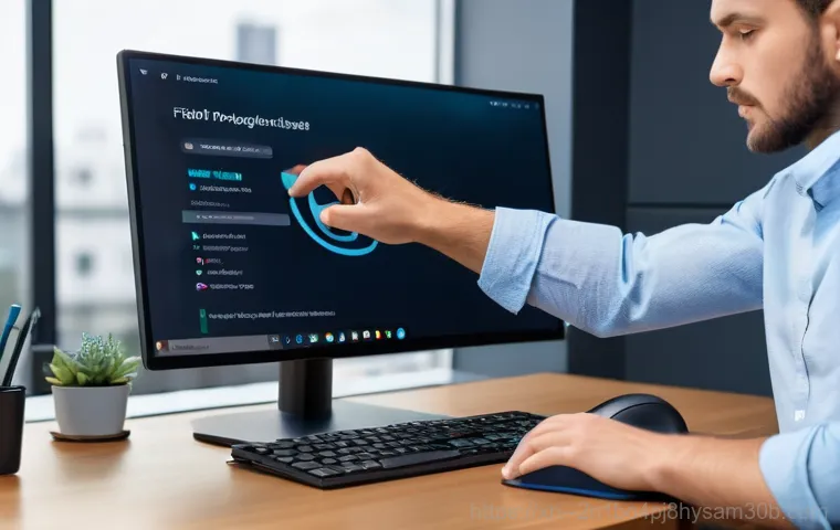 덕이동 SYSTEM_SERVICE_EXCEPTION - A person, appearing tech-savvy, wearing a comfortable long-sleeved shirt, is intently focused on a l...