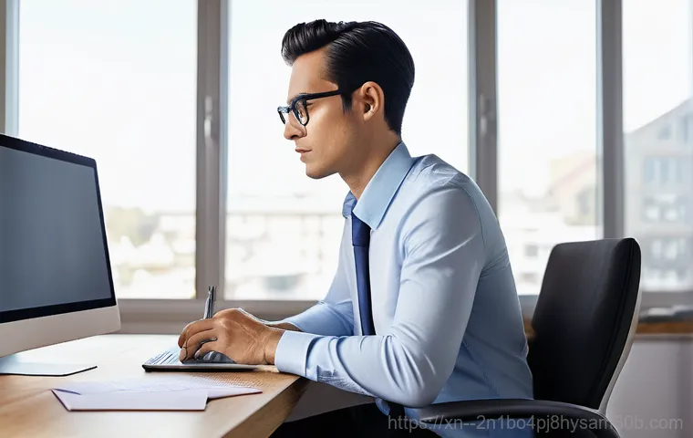 증산동 STATUS_FILE_LOCK_CONFLICT - **Prompt:** A diverse group of four office workers (two men, two women, all in their 30s-40s) are ga...